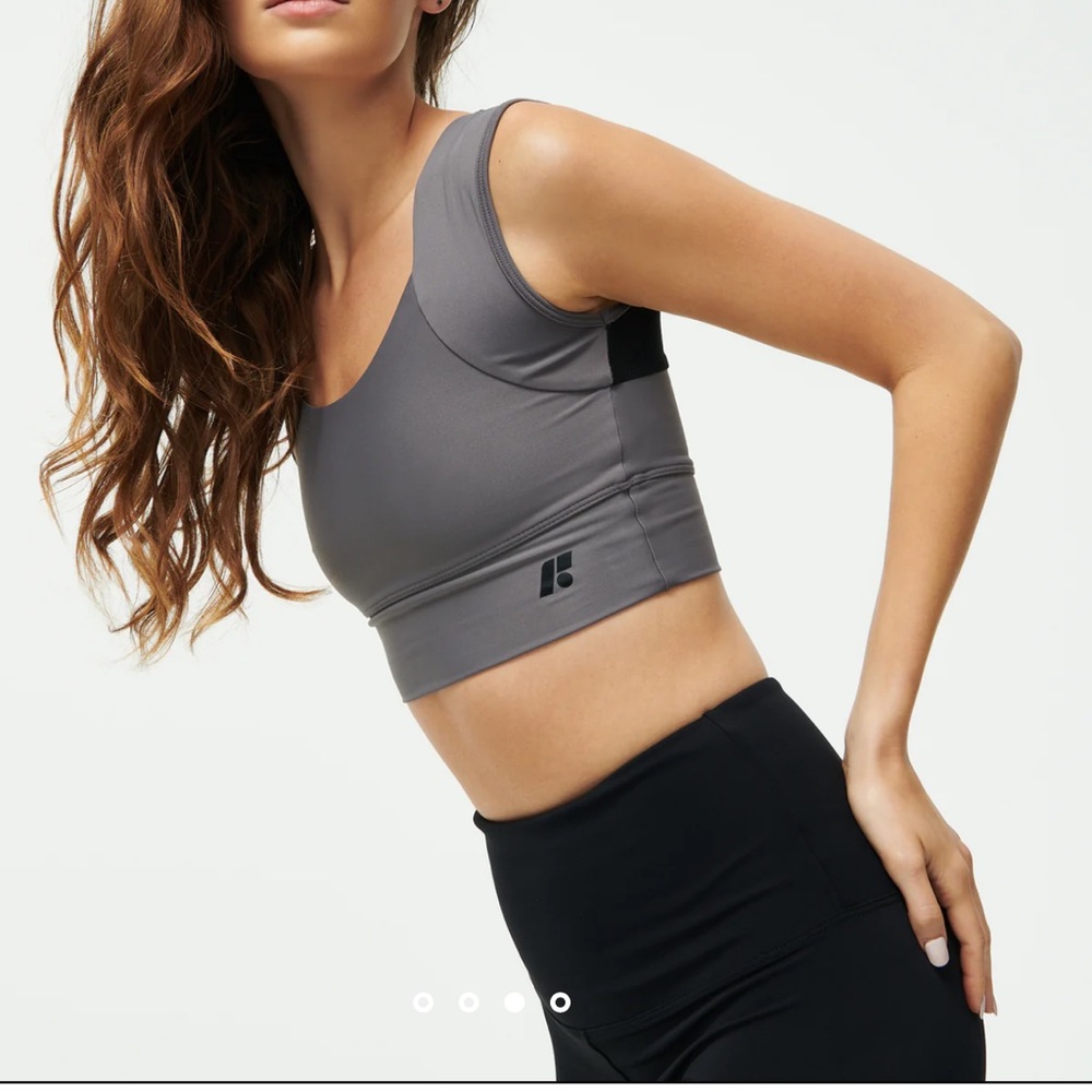 1 black and 1 gray power bra in medium